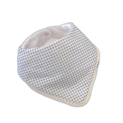 Babero Bandana Cuadrille Gris