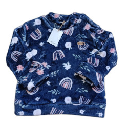 Buzo Polarsoft Floral Azul Marino