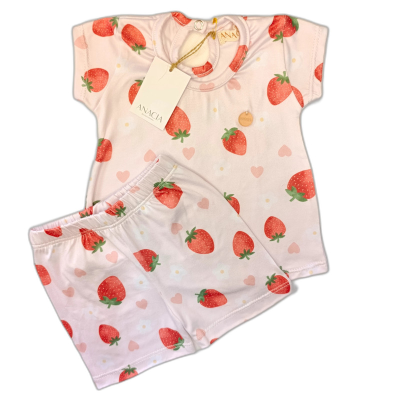 Conjunto Remera Yummy Strawberry