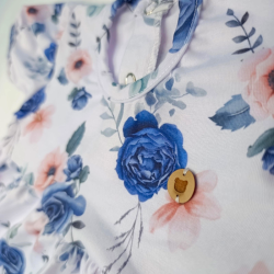 Vestido Michelle Floral Azul