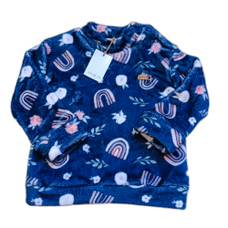 Buzo Polarsoft Floral Azul Marino